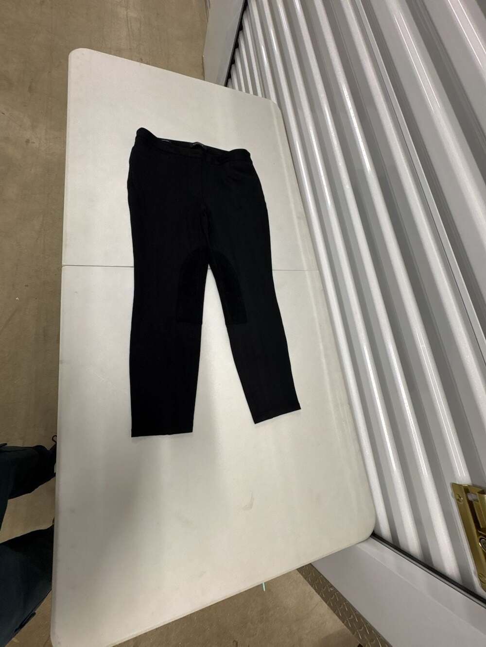 Talbots Women's Black Skinny Ankle Riding Leggings with Knee Patches, Size 6P